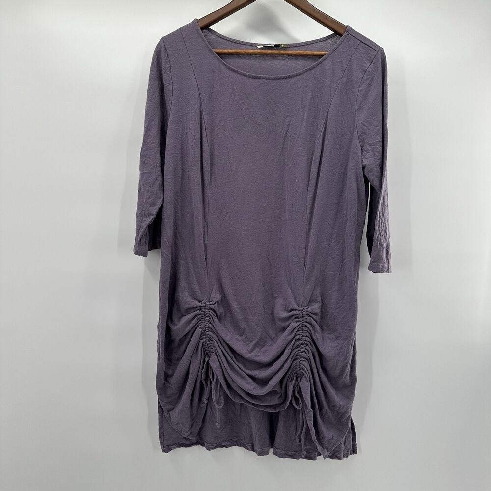 Chalet Dress Womens Medium Purple Popover Minimalist Lagenlook Boxy Capsule